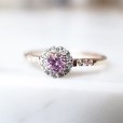 画像1: The RING Fancy Intense Purplish Pink   0.156ct SI2 中央宝石研究所ソーティング付 (1)