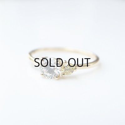 画像3: The RING D/VVS1/0.358ct &  FancyIntenseYellow/SI2/ 0.076ct  中央宝石研究所ソーティング付