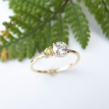 The RING D/VVS1/0.358ct &  FancyIntenseYellow/SI2/ 0.076ct  中央宝石研究所ソーティング付