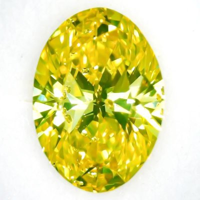 画像1: 裸石 0.600ct ct Fancy Intense Greenish Yellow SI-1 中央宝石ソーティング付