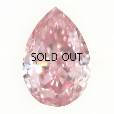 画像1: 裸石　　　0.098ct Fancy Intense Pink SI-2 中央宝石ソーティング付