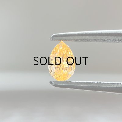 画像1: 裸石 0.172ct FANCY VIVID YELLOWISH ORANGE (天然) SI2 GIA鑑定書付