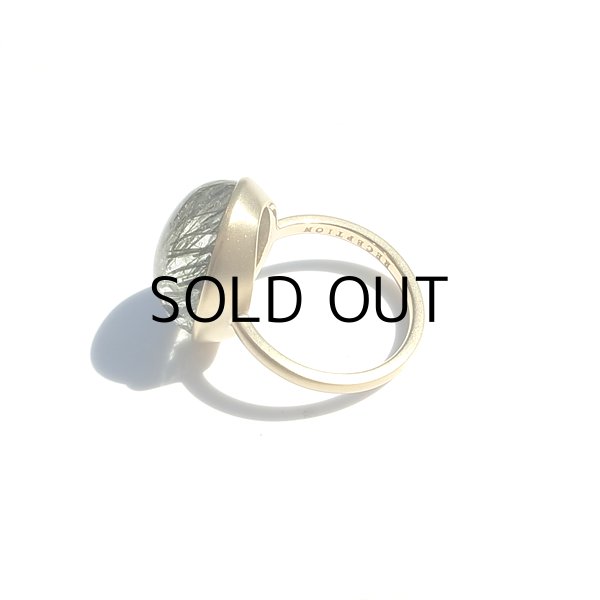 画像5: エピドート入り水晶 K18YGリング (5)