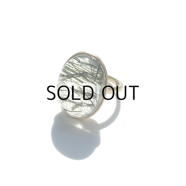 画像4: エピドート入り水晶 K18YGリング (4)