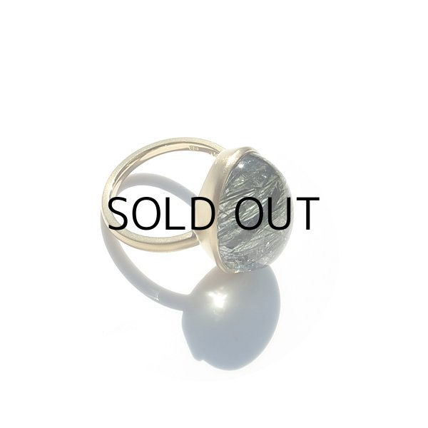 画像3: エピドート入り水晶 K18YGリング (3)