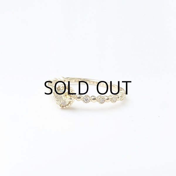 画像2: K18YG RING Fancy Deep Yellow 0.301ct SI2 AGTソーティング付 (2)