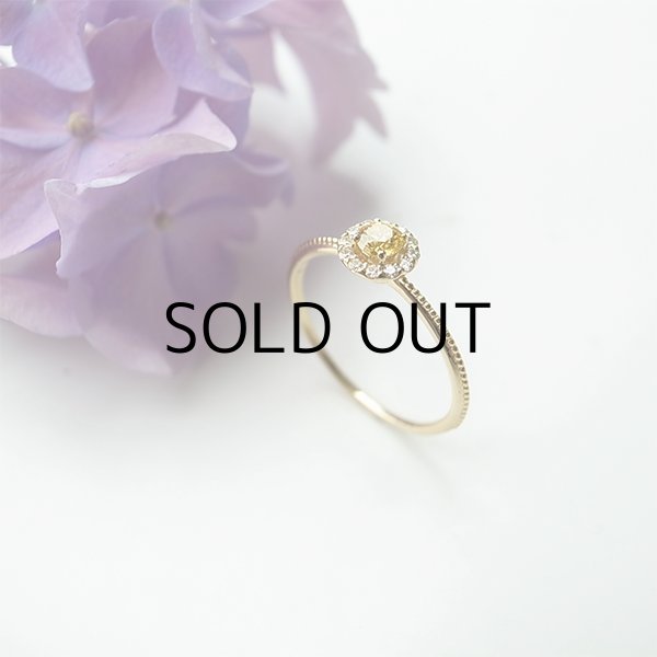 画像2: The RING Fancy Vivid Yellow  0.154ct SI2 中央宝石研究所ソーティング付 (2)