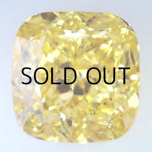 画像: 1.046ct Fancy Intense Yellow SI-2 中央宝石ソーティング付