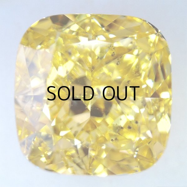 画像1: 1.046ct Fancy Intense Yellow SI-2 中央宝石ソーティング付 (1)