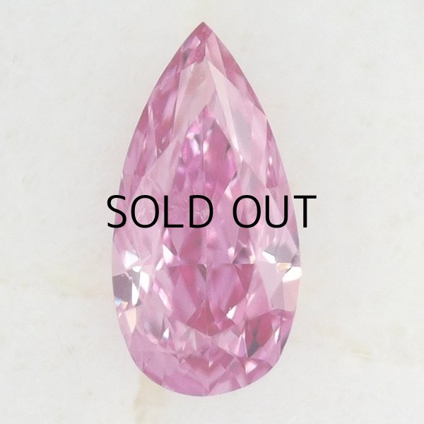 画像1: 裸石　0.037ct Fancy Vivid Purplish Pink SI2 AGT (1)