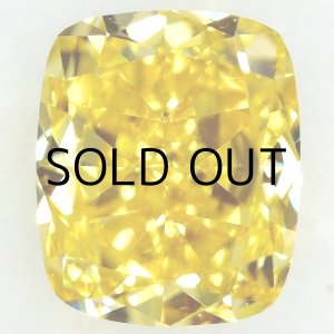 画像: 裸石　0.335ct Fancy Vivid Yellow  VVS2 中央宝石研究所ソーティング付