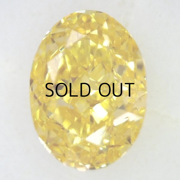 画像1: 裸石 Fancy Intense Yellow 0.200ct VS-2 AGT ソーティング付き (1)