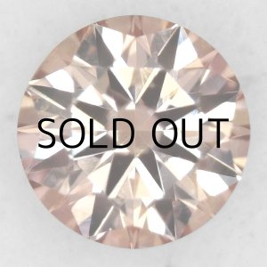 画像: 裸石　　　0.148ct Fancy Orangy Pink VS2 アーガイル刻印　中央宝石ソーティング付