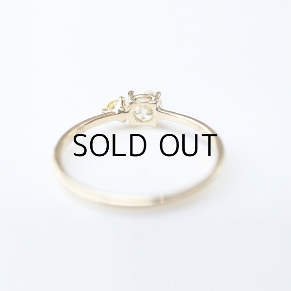 画像4: The RING D/VVS1/0.358ct &  FancyIntenseYellow/SI2/ 0.076ct  中央宝石研究所ソーティング付 (4)