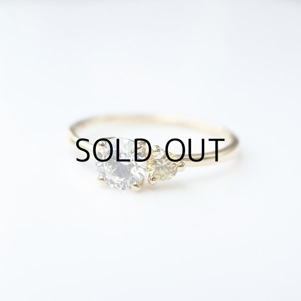 画像3: The RING D/VVS1/0.358ct &  FancyIntenseYellow/SI2/ 0.076ct  中央宝石研究所ソーティング付 (3)