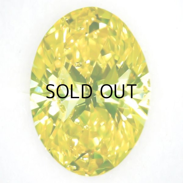 画像1: 裸石 0.600ct ct Fancy Intense Greenish Yellow SI-1 中央宝石ソーティング付 (1)