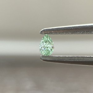 画像: 裸石 0.046ct Fancy Intense Bluish Green SI-1  中央宝石研究所ソーティング付