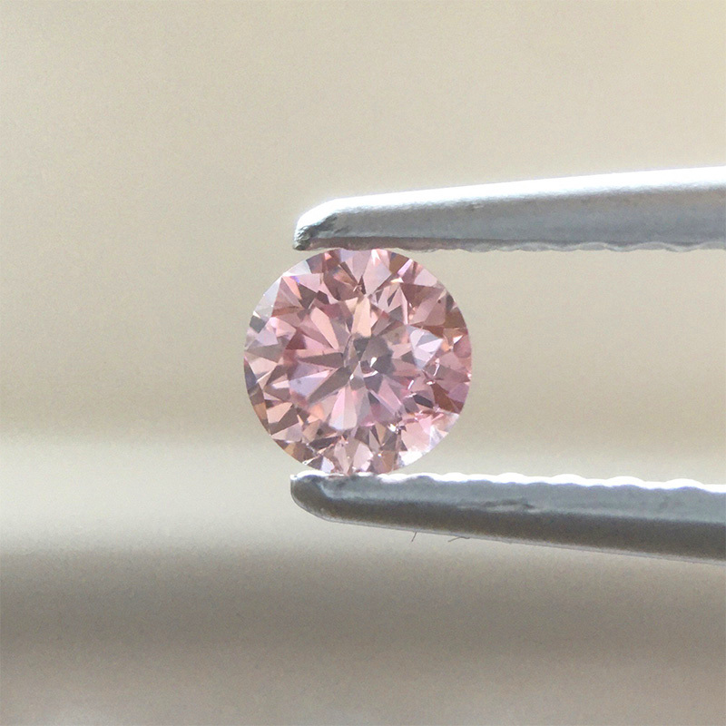 画像1: 裸石　　　0.17ct Fancy Vivid Pink SI-2 中央宝石ソーティング付 (1)