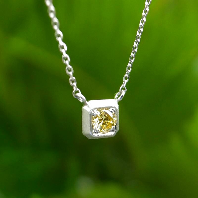 画像3: The Neckless  Fancy Intense Yellow/I-1/ 0.129ct  AGTソーティング付 (3)